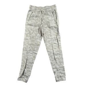 Athleta Cabo Tide Linen Jogger Women’s Size 4T Tall Natural Beige Camo Print